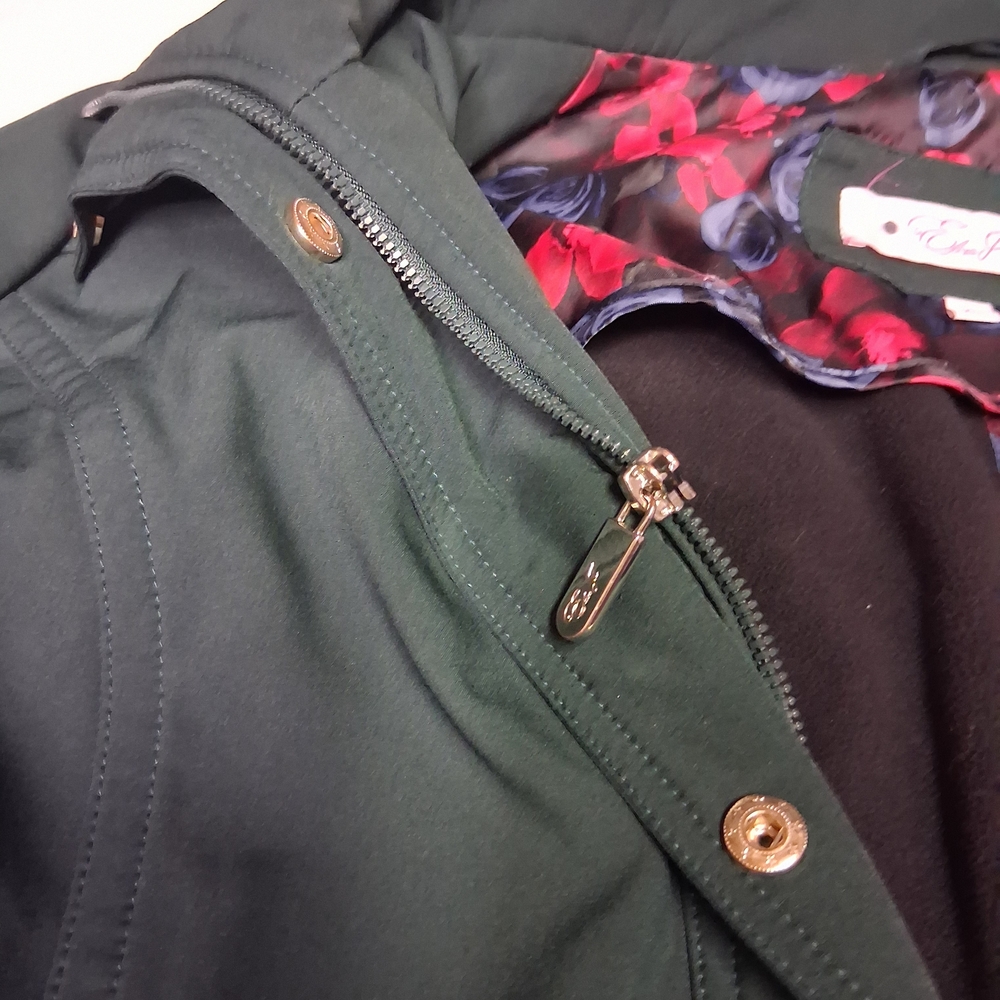 Eliza J Forest Green Hooded Utility Jacket - Picture 6 of 8
